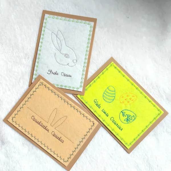 Stickdatei Kartendesigns Ostern