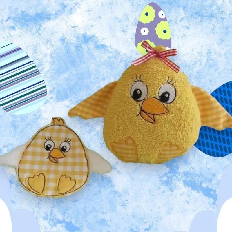 Stickdatei Küken Kiki Kuschelküken Applikationsdatei
