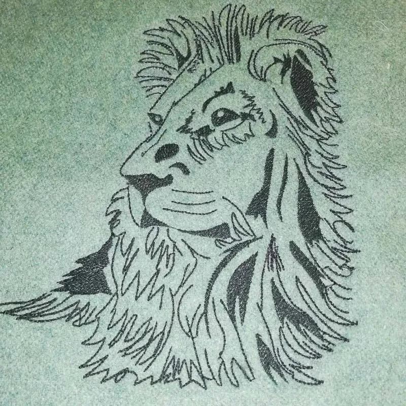 Stickdatei Löwe Scribble