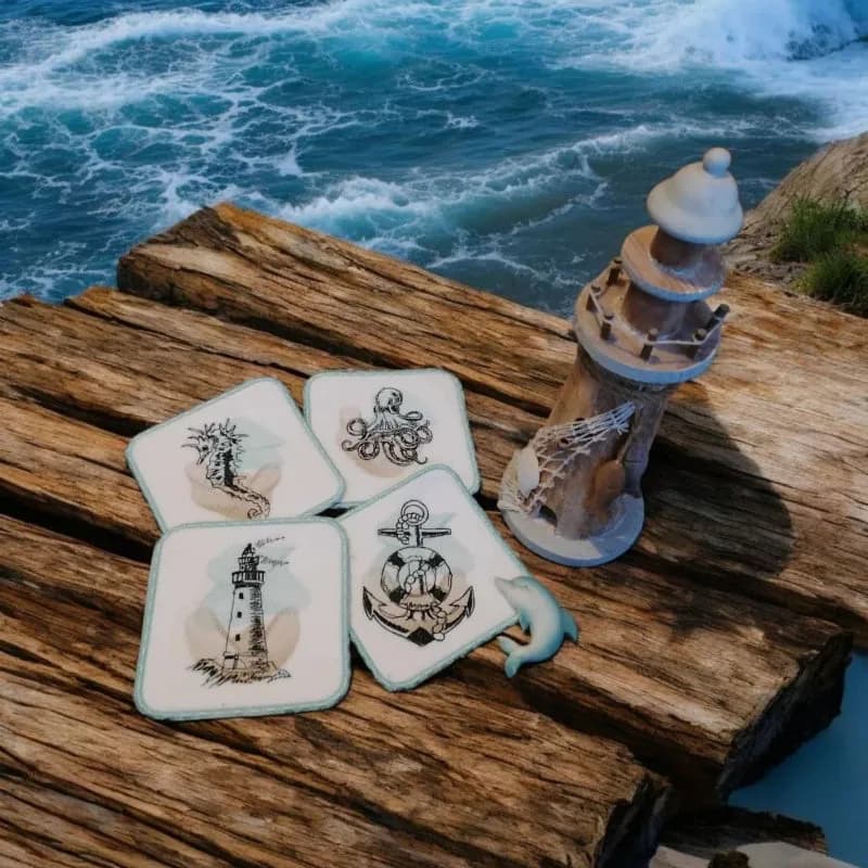 Stickdatei Maritim Vintage Paket 7 Dekore