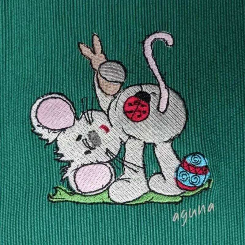 Stickdatei Maus Jahreszeit