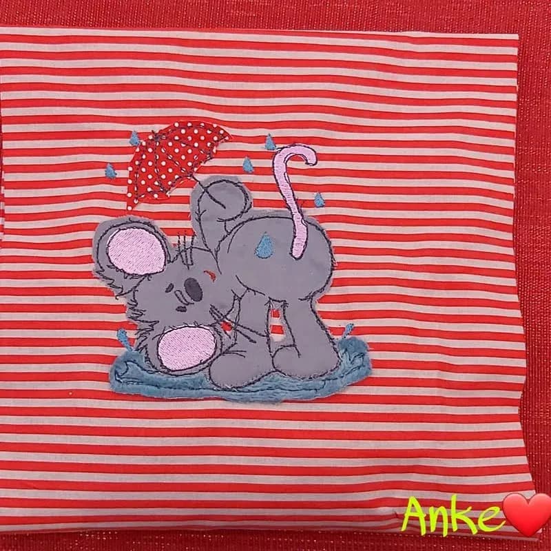 Stickdatei Maus Jahreszeit