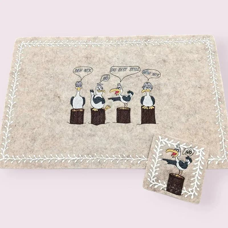 Stickdatei lustige Möwe Carlo and friends