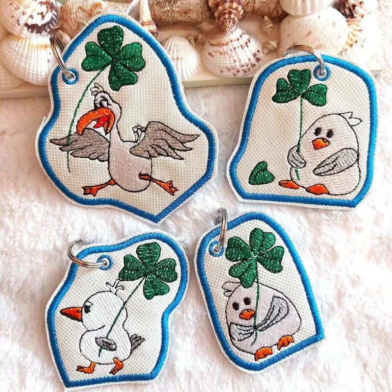 ITH Stickdatei Möwe Carlo im Glück