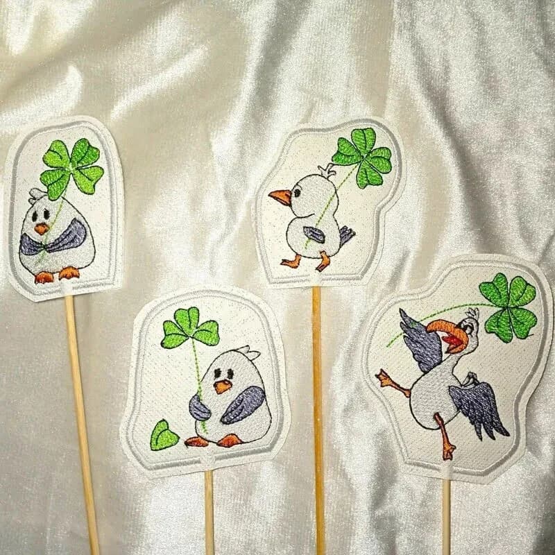 ITH Stickdatei Möwe Carlo im Glück