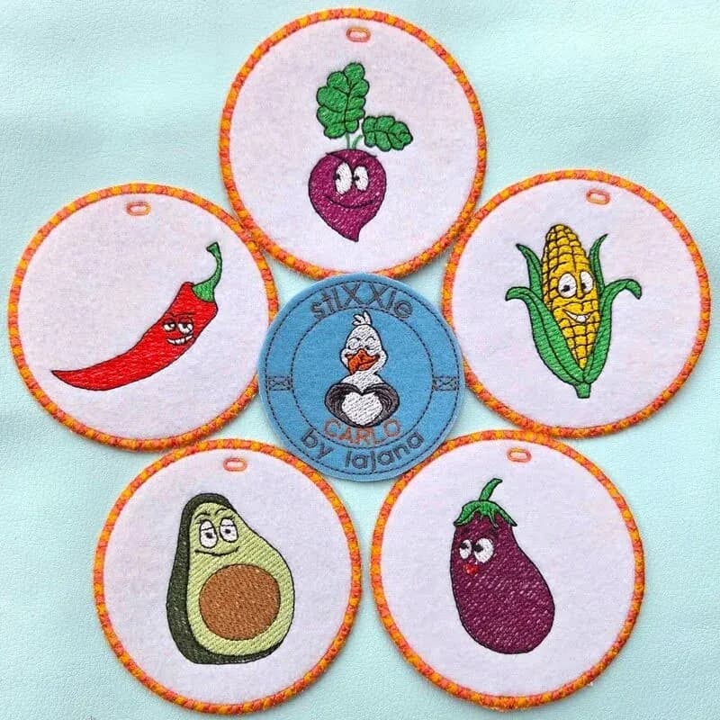 Stickdatei Motivations-Gemüse