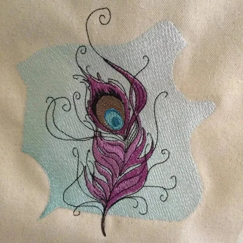 Stickdatei Pfauenfeder