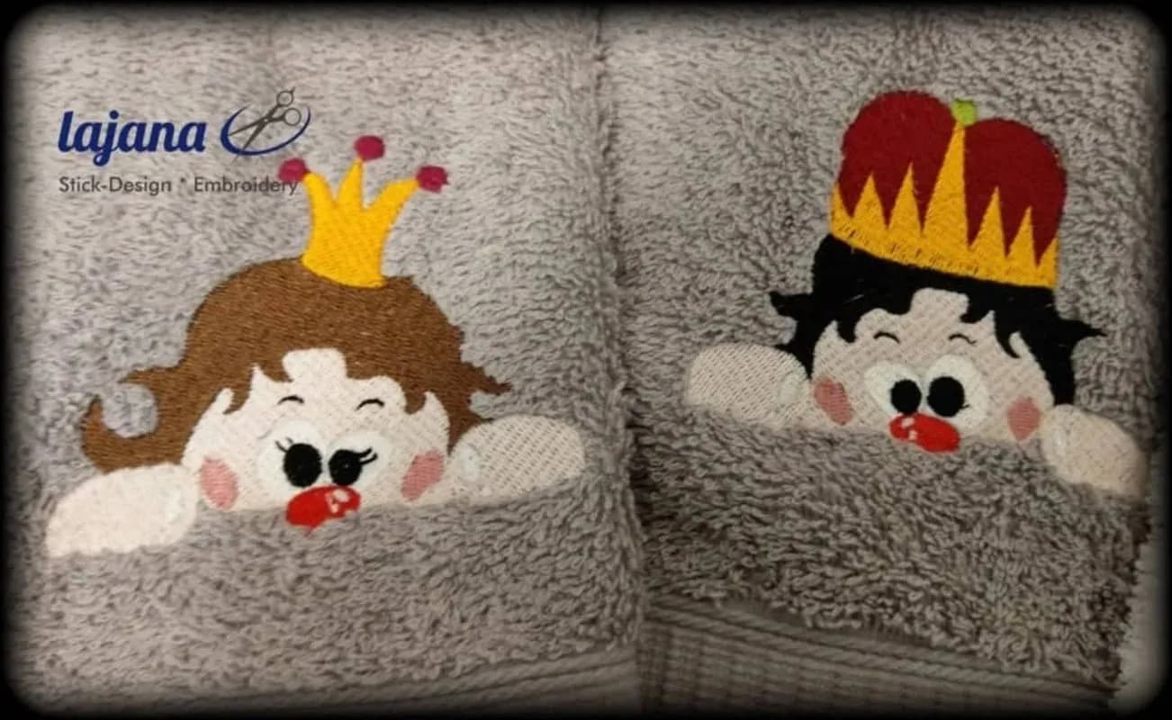 Stickdatei Prinzessin und Prinz