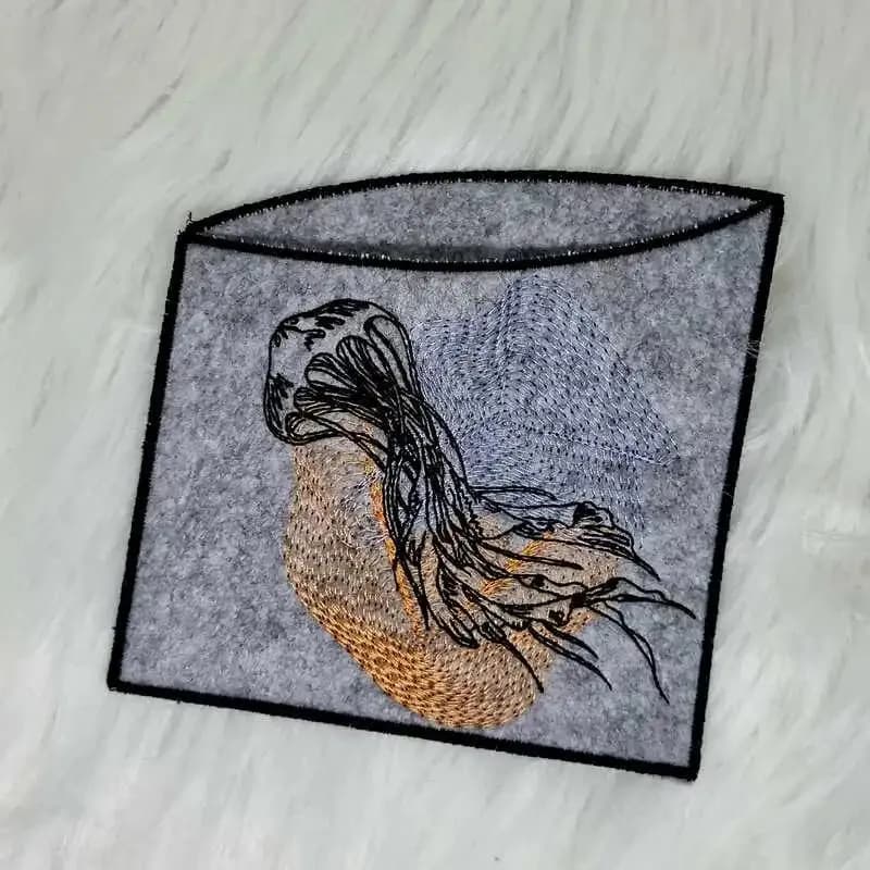 Stickdatei Qualle Vintage