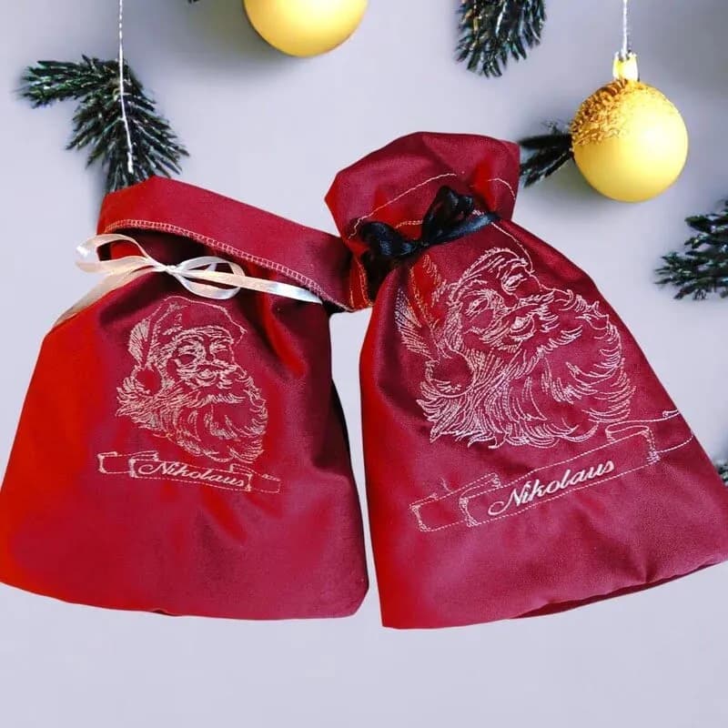 Stickdatei Santa Claus mit Schriftzügen