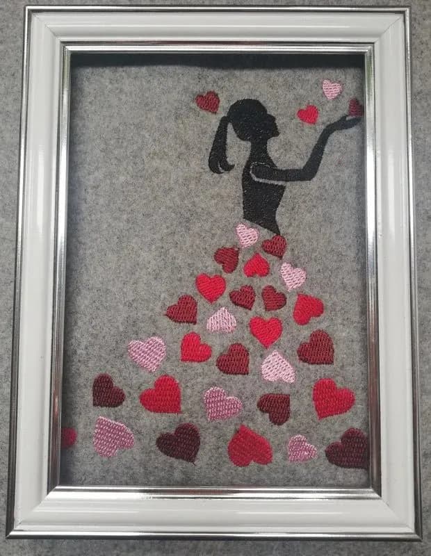 Stickdatei Schattendamen Jahreszeiten