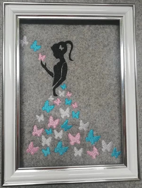 Stickdatei Schattendamen Jahreszeiten