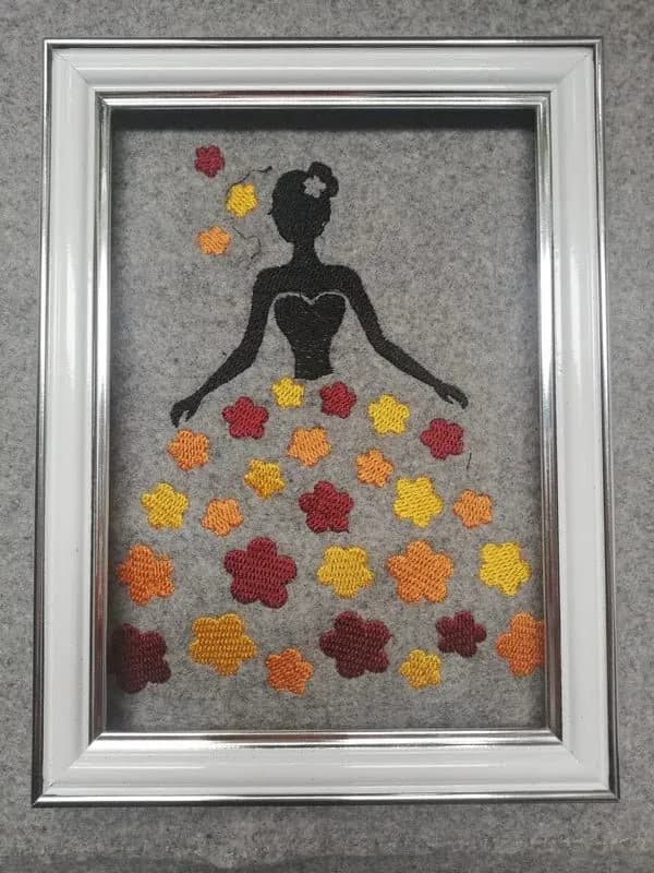 Stickdatei Schattendamen Jahreszeiten