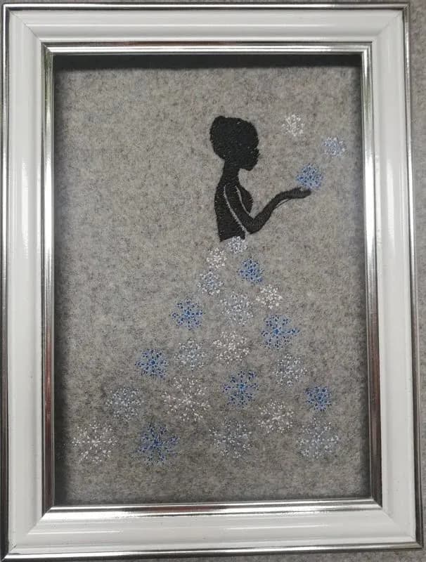 Stickdatei Schattendamen Jahreszeiten