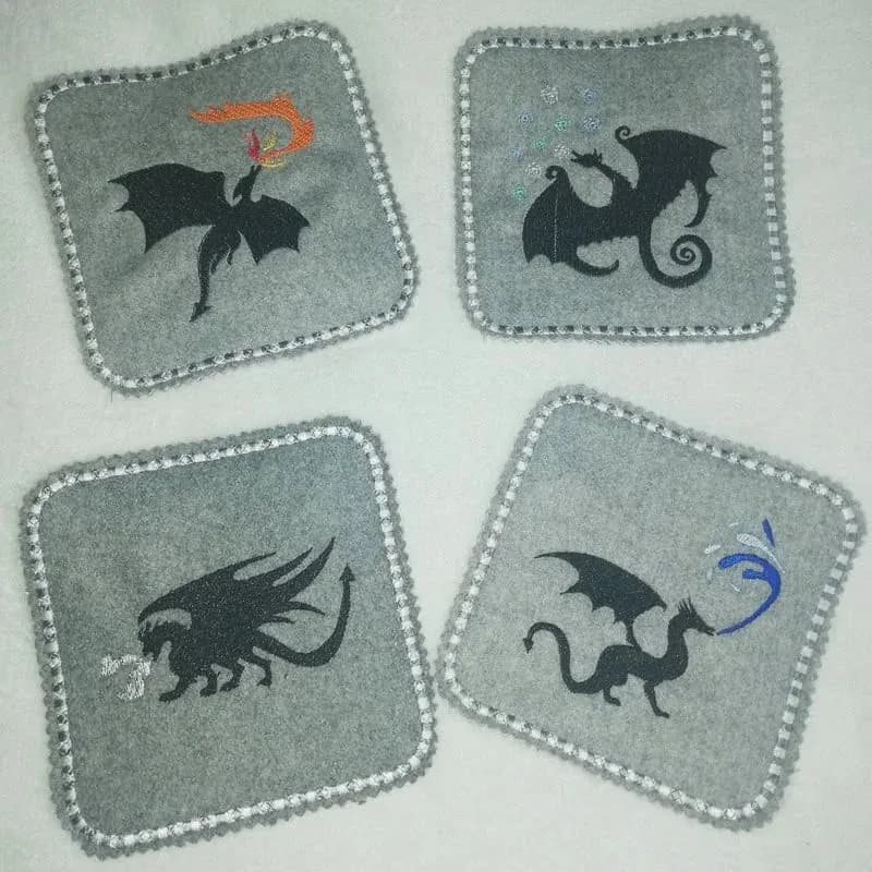 Stickdatei Schattendrachen Jahreszeiten