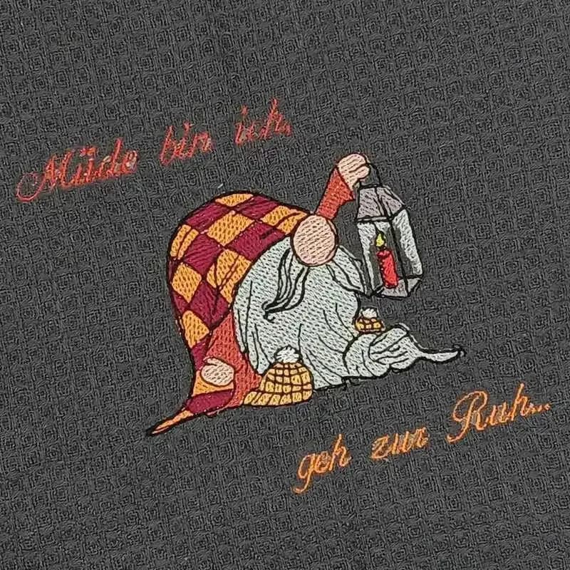 Stickdatei Schlaf- Wichtel mit Spruch