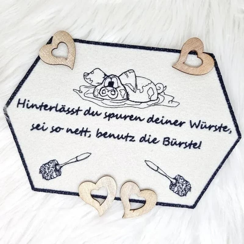 Stickdatei Schlammschwein mit Sprüchen