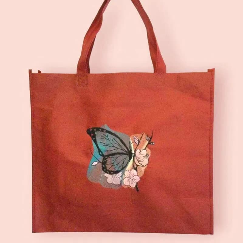 Stickdatei Schmetterling Blume