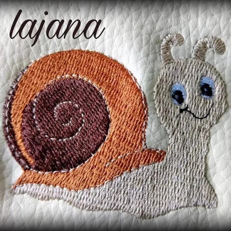 Stickdatei Schnecken Lilo und Fiete für Puschen