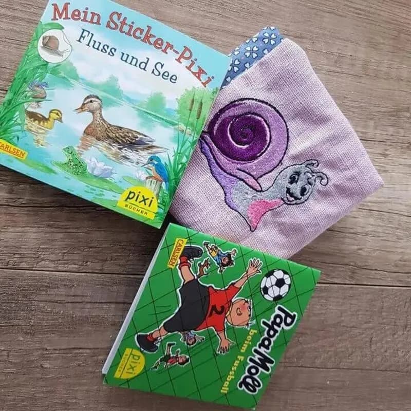 Stickdatei Schnecken Lilo und Fiete für Puschen