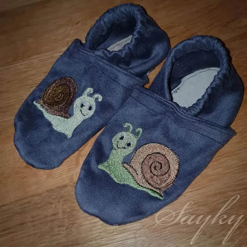 Stickdatei Schnecken Lilo und Fiete für Puschen