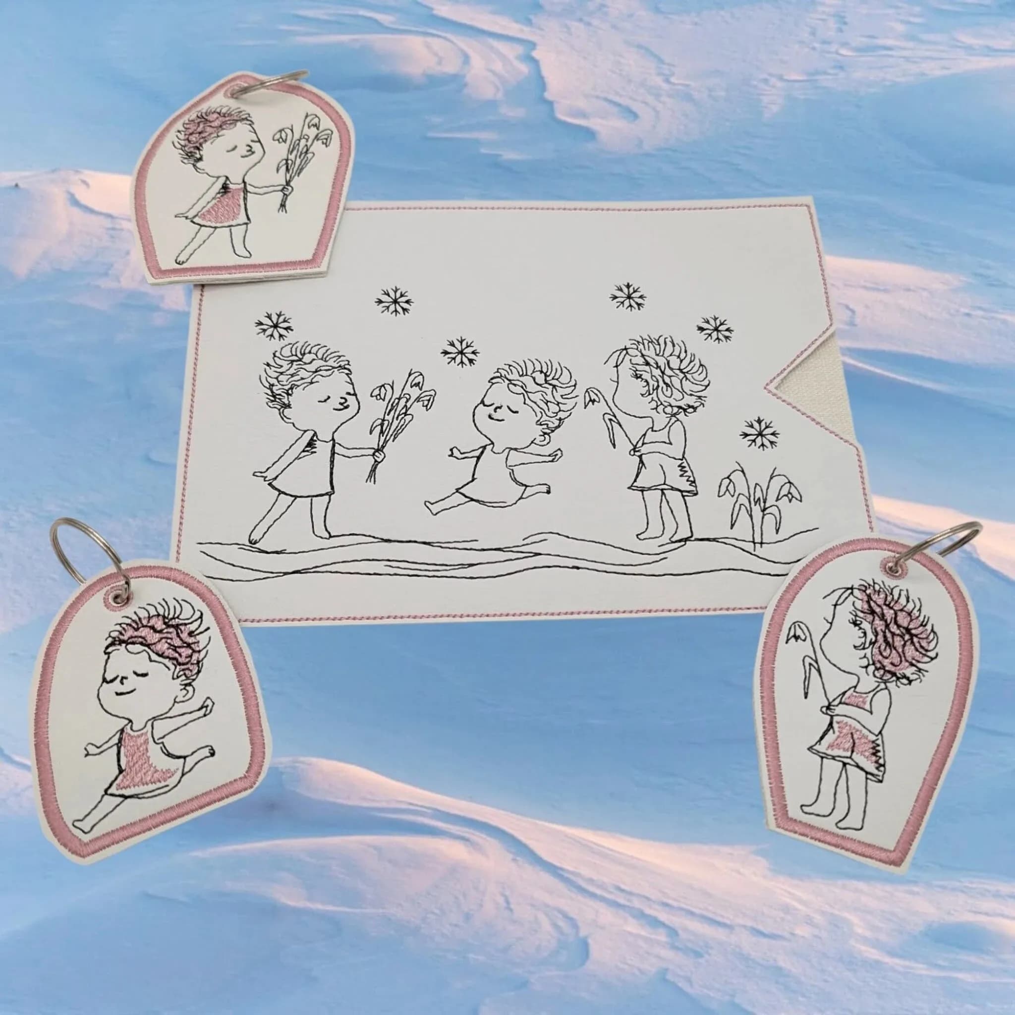 ITH Stickdatei Schneeflocken