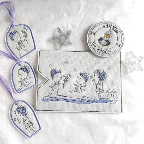ITH Stickdatei Schneeflocken