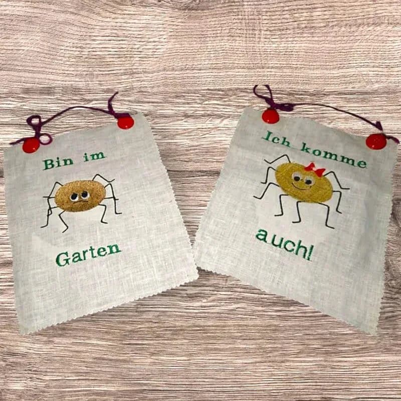 Stickdatei Spinnen Familie