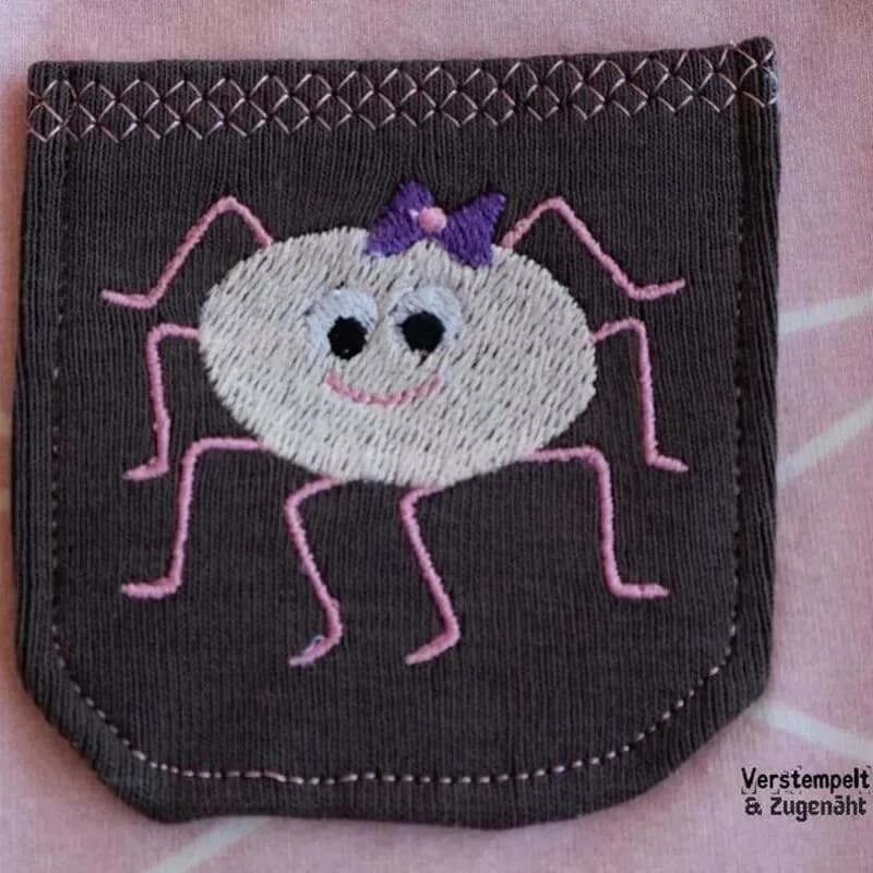 Stickdatei Spinnen Familie