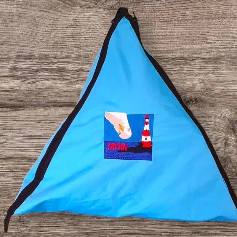 Stickdatei Spruch Moin mit Möwe