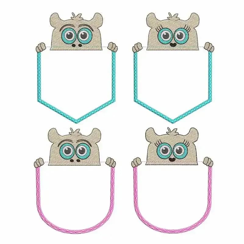 Stickdatei Taschenapplikation stiXXie Monster