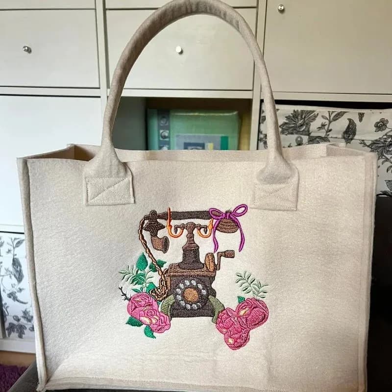 Stickdatei Telefon Vintage