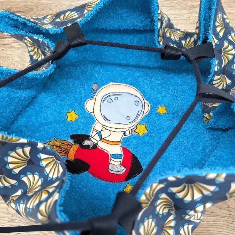 Stickdatei und Applikation Astronaut