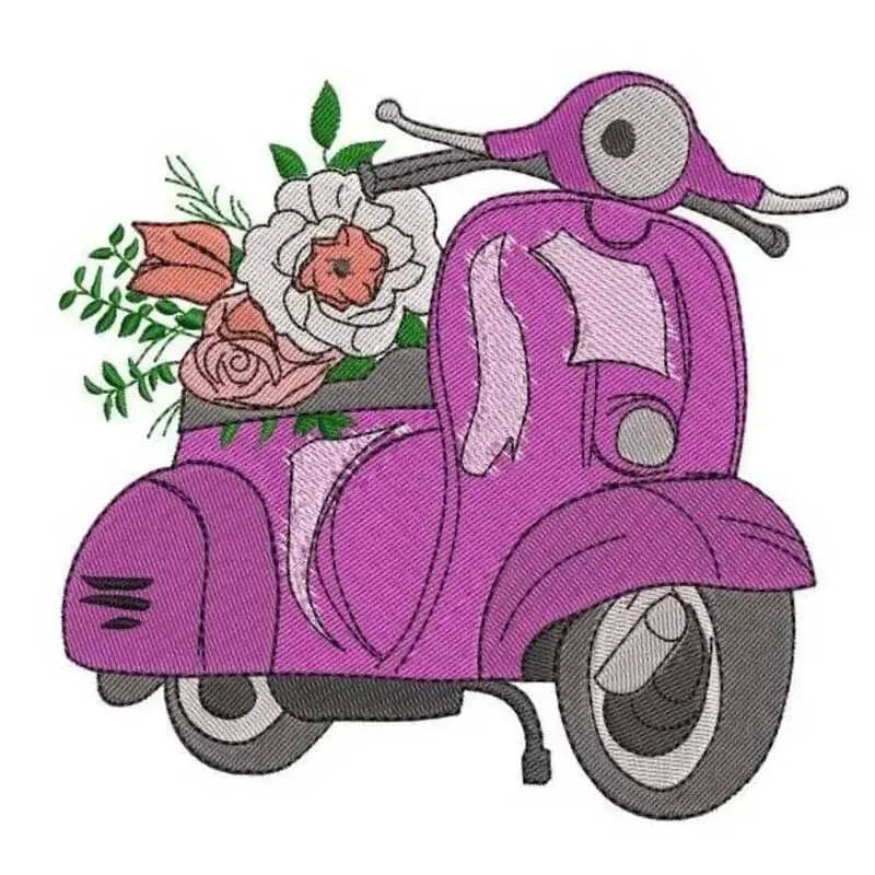 Stickdatei Vespa Vintage