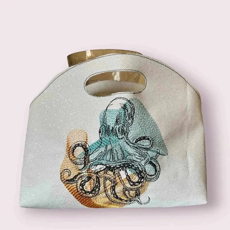 Stickdatei Oktopus Vintage