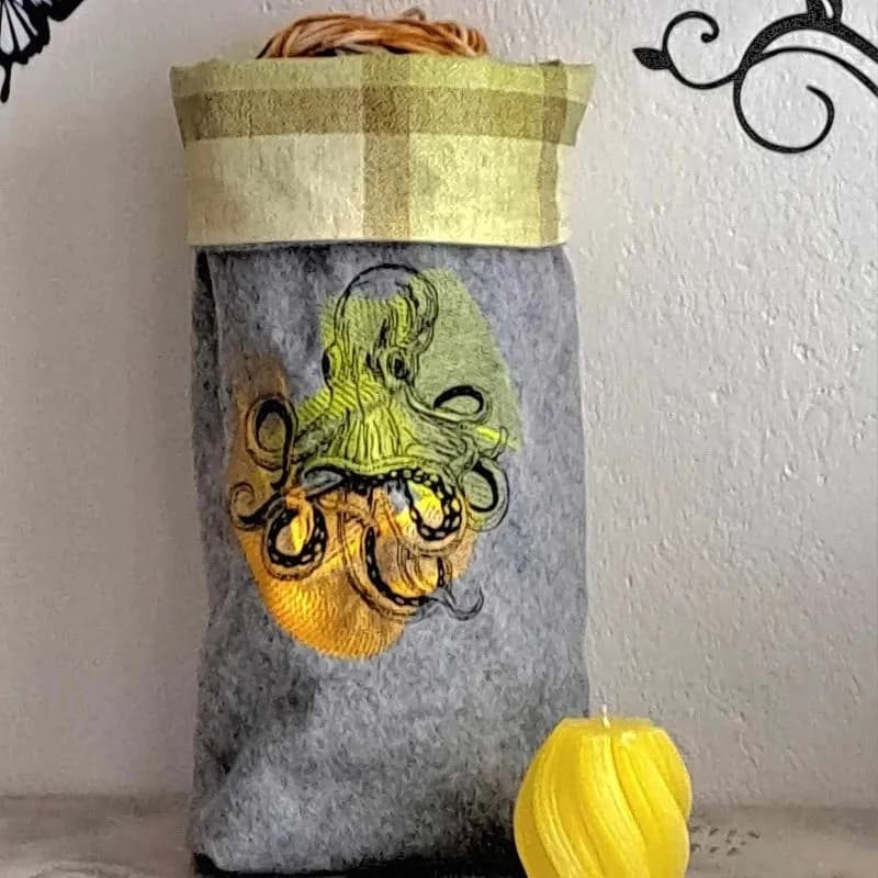 Stickdatei Oktopus Vintage