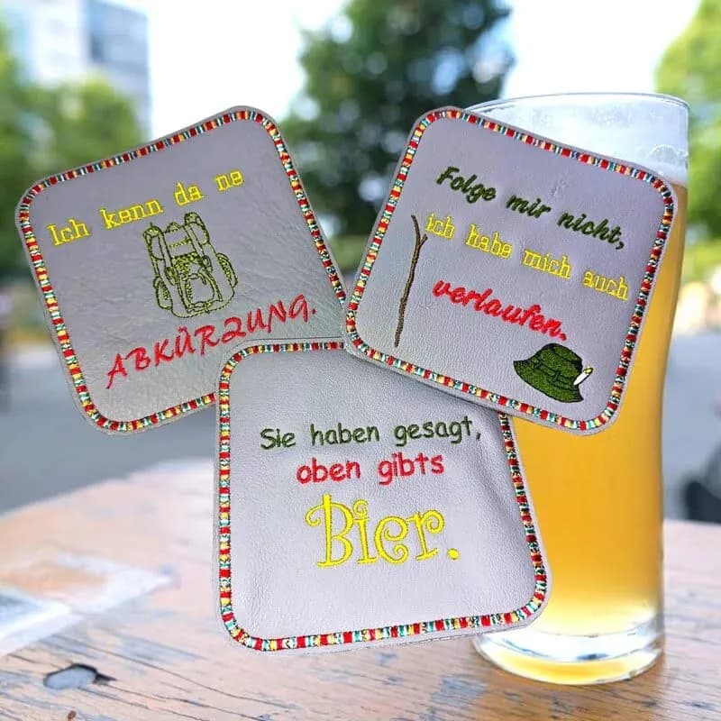 Stickdatei Wandersprüche mit Motiven