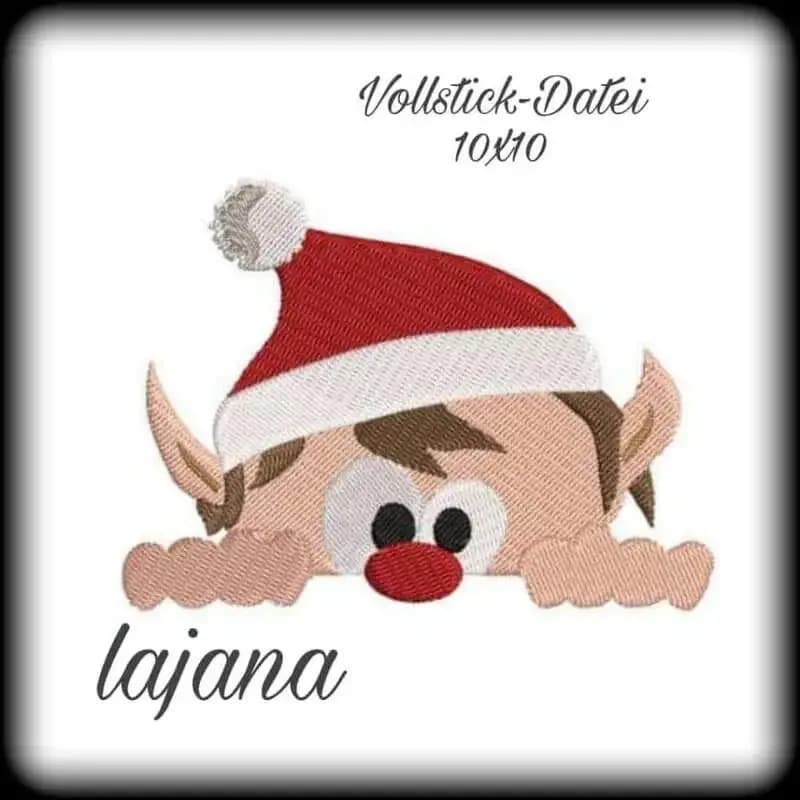 Stickdatei Weihnachten Weihnachtself