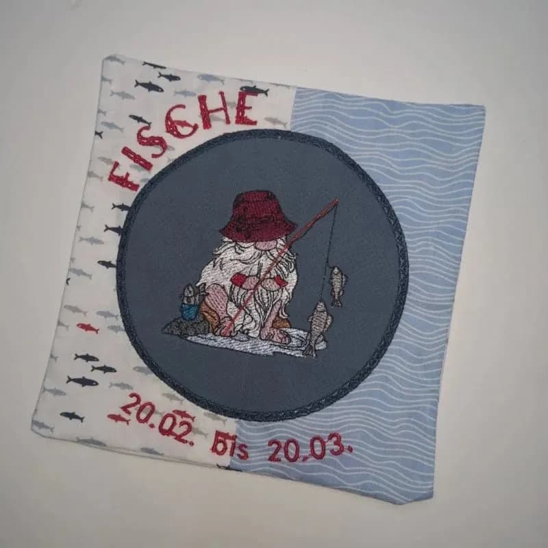 Stickdatei Wichtel Sternzeichen Fische