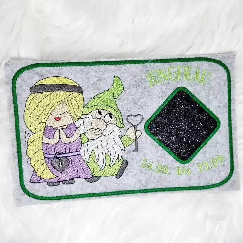 Stickdatei Wichtel Sternzeichen Jungfrau