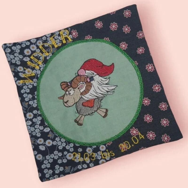 Stickdatei Wichtel Sternzeichen Widder