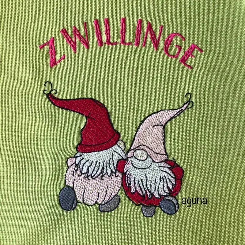 Stickdatei Wichtel Sternzeichen Zwillinge