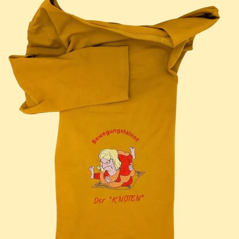 Wichtel Yoga Stickdatei frech – ITH Anhänger