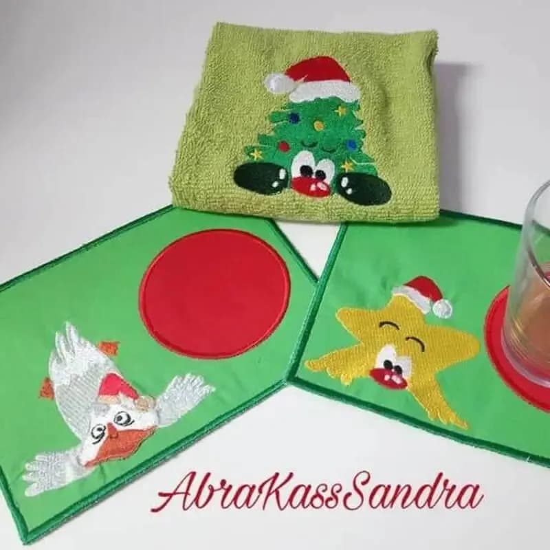 Stickdateien Stern Baum und Gans