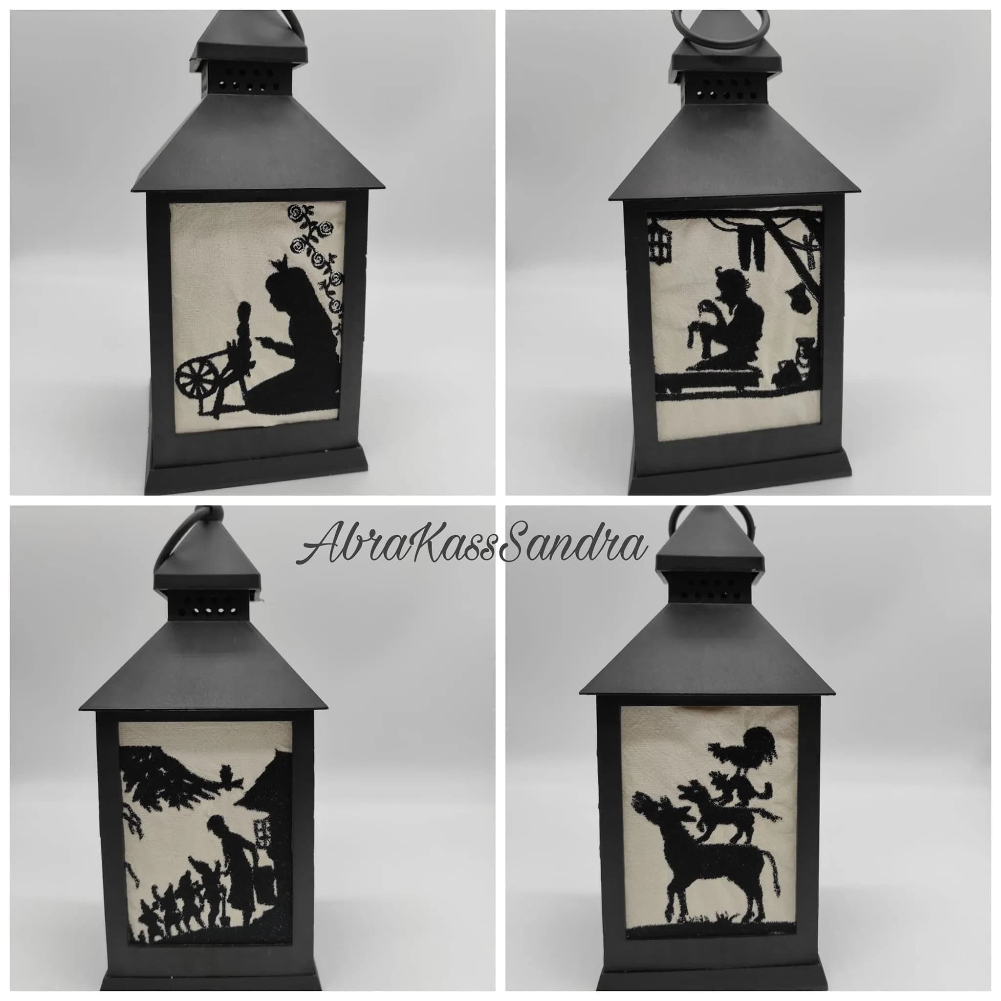 Stickdatei 11 Märchen im Scherenschnitt-Stil