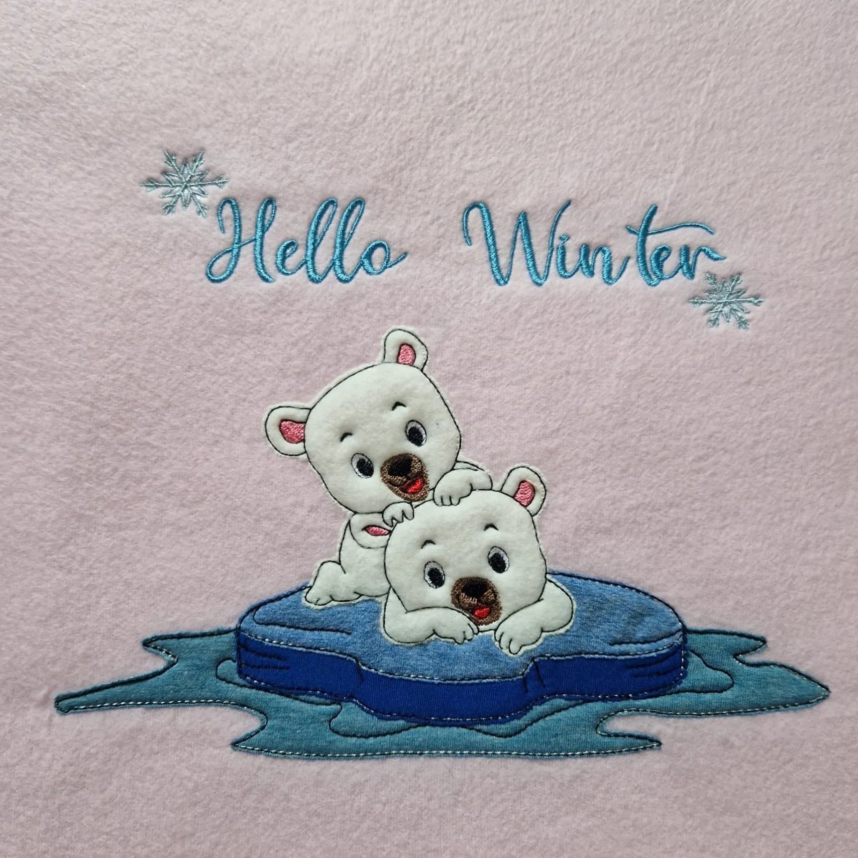 Stickdatei Eisbären auf Scholle