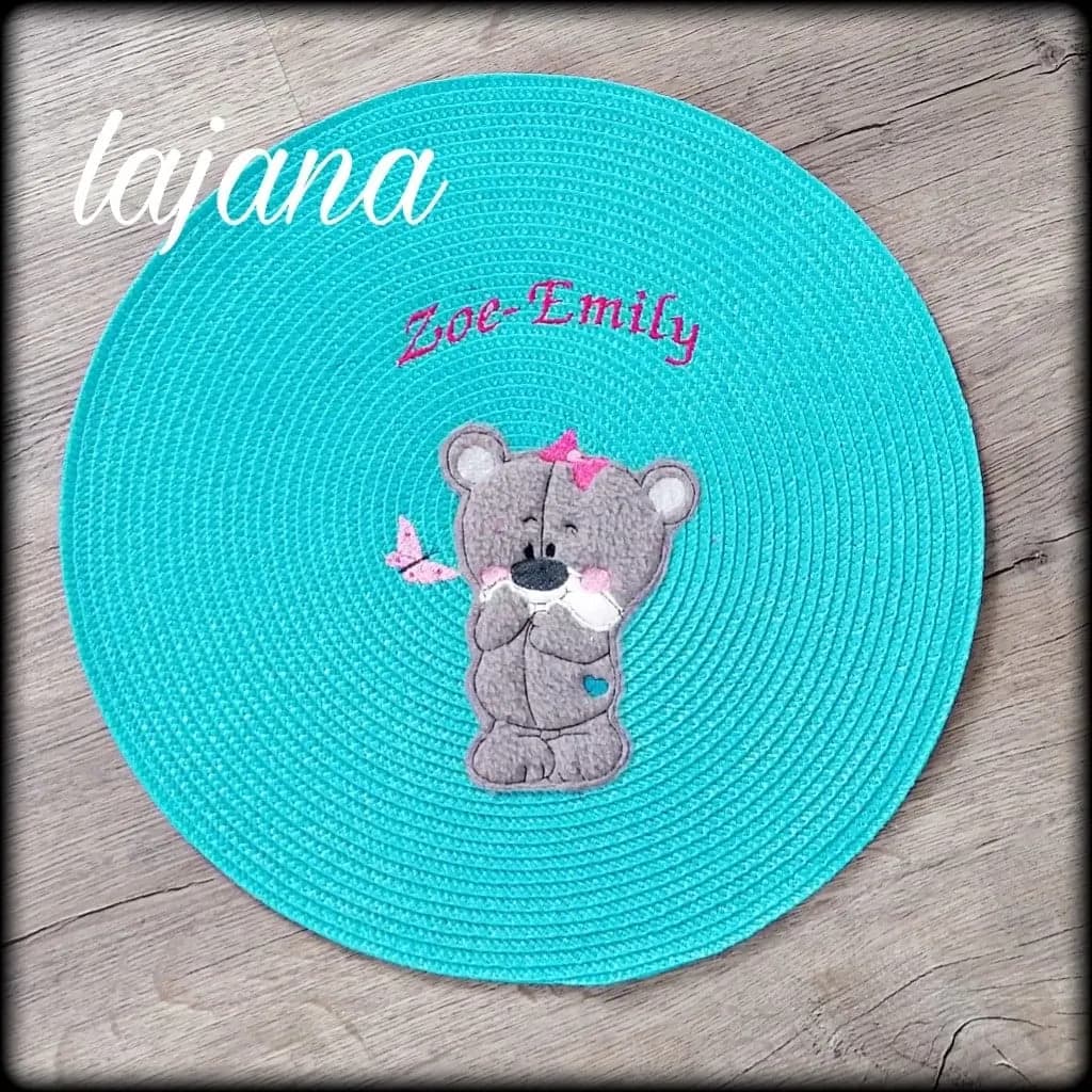 Stickdatei Bären Set Doodleapplikation 4-er Set