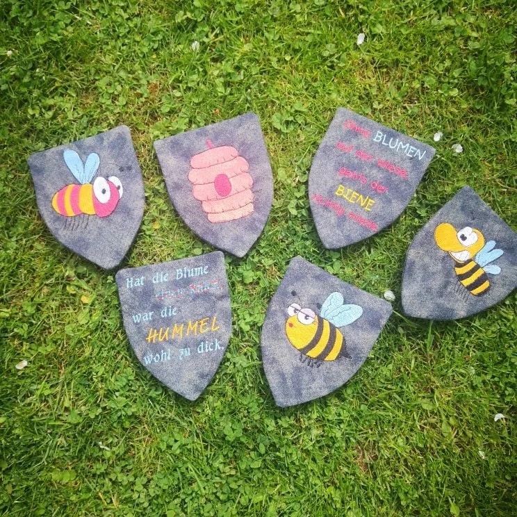 Stickdatei Hummel und Bienchen mit Sprüchen
