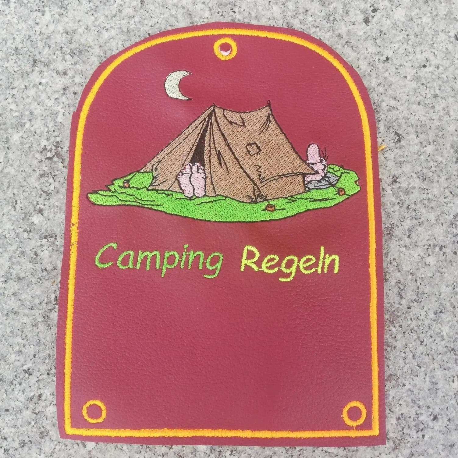ITH Stickdatei Campingdeko Zelt Ergänzung