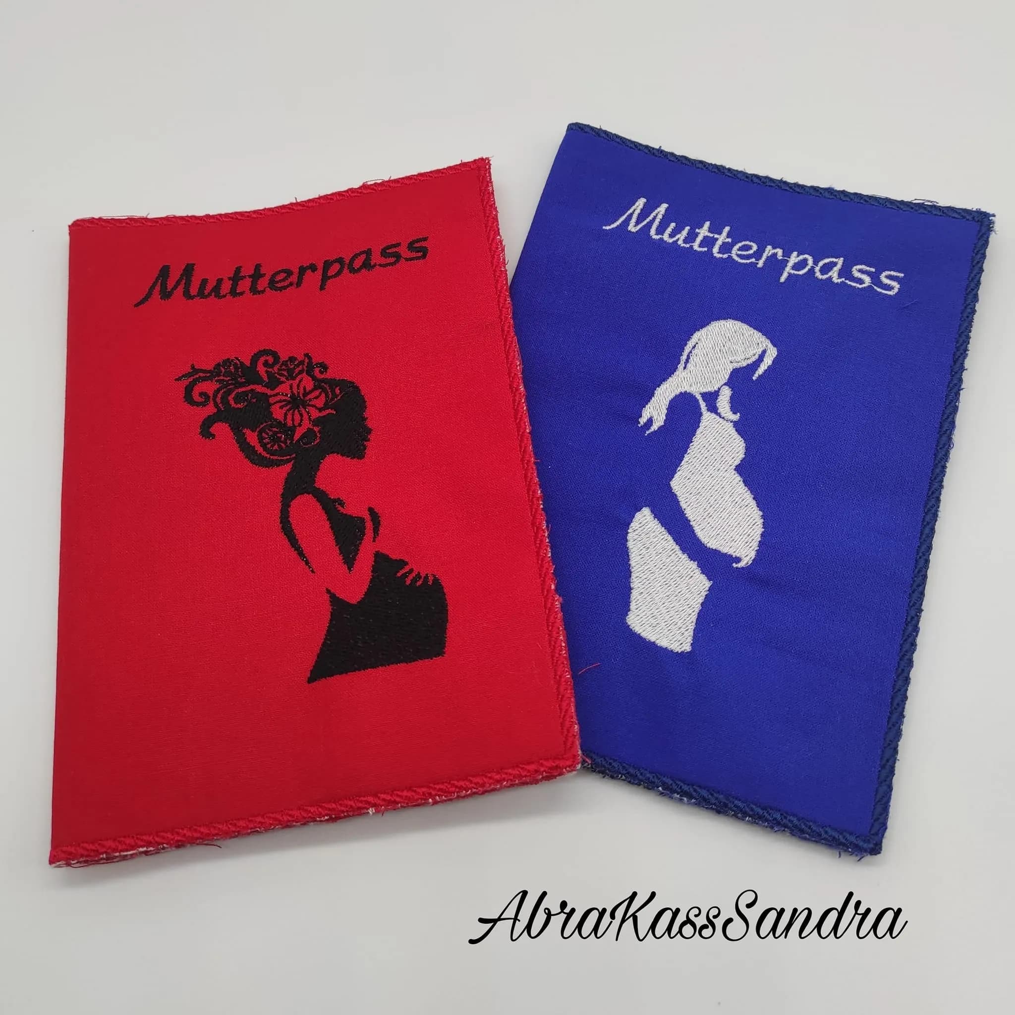 ITH Stickdatei Mutterpasshülle Bundle mit Dekoren